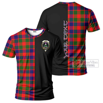 Gow of Skeoch Tartan T-Shirt with Family Crest and Half Of Me Style