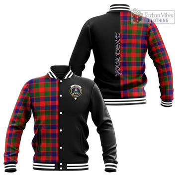 Gow of Skeoch Tartan Baseball Jacket with Family Crest and Half Of Me Style