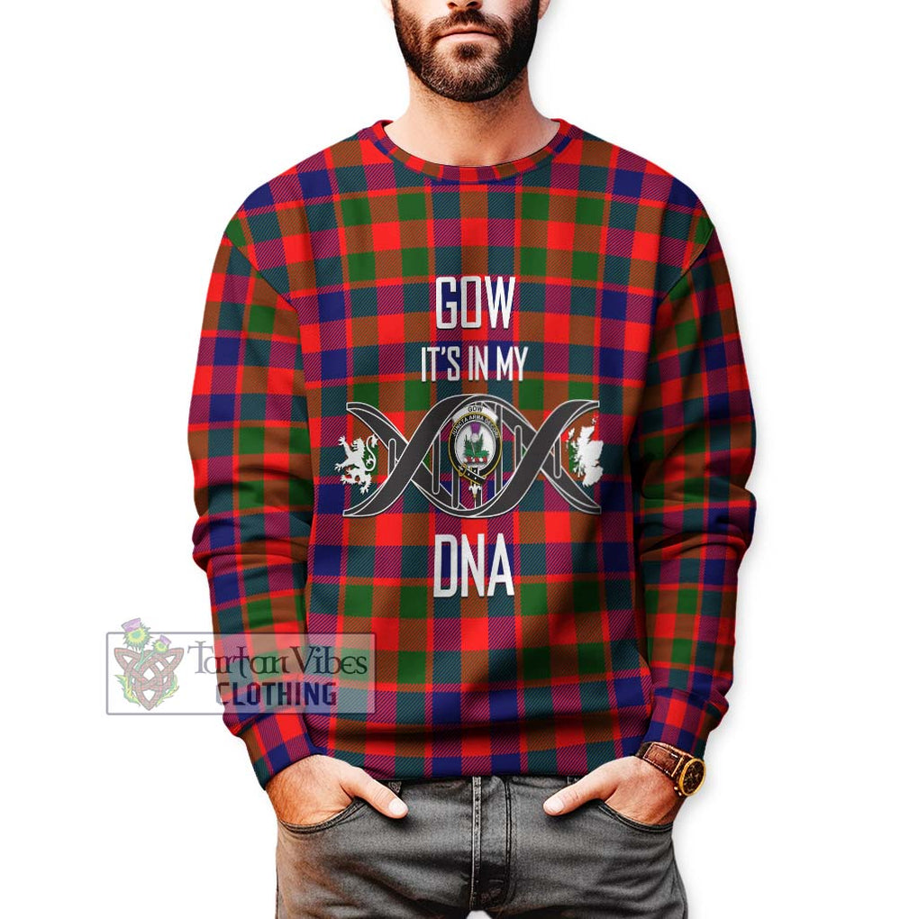 Gow of Skeoch Tartan Sweatshirt with Family Crest DNA In Me Style Unisex - Tartanvibesclothing Shop