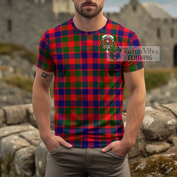 Gow of Skeoch Tartan Cotton T-Shirt with Family Crest