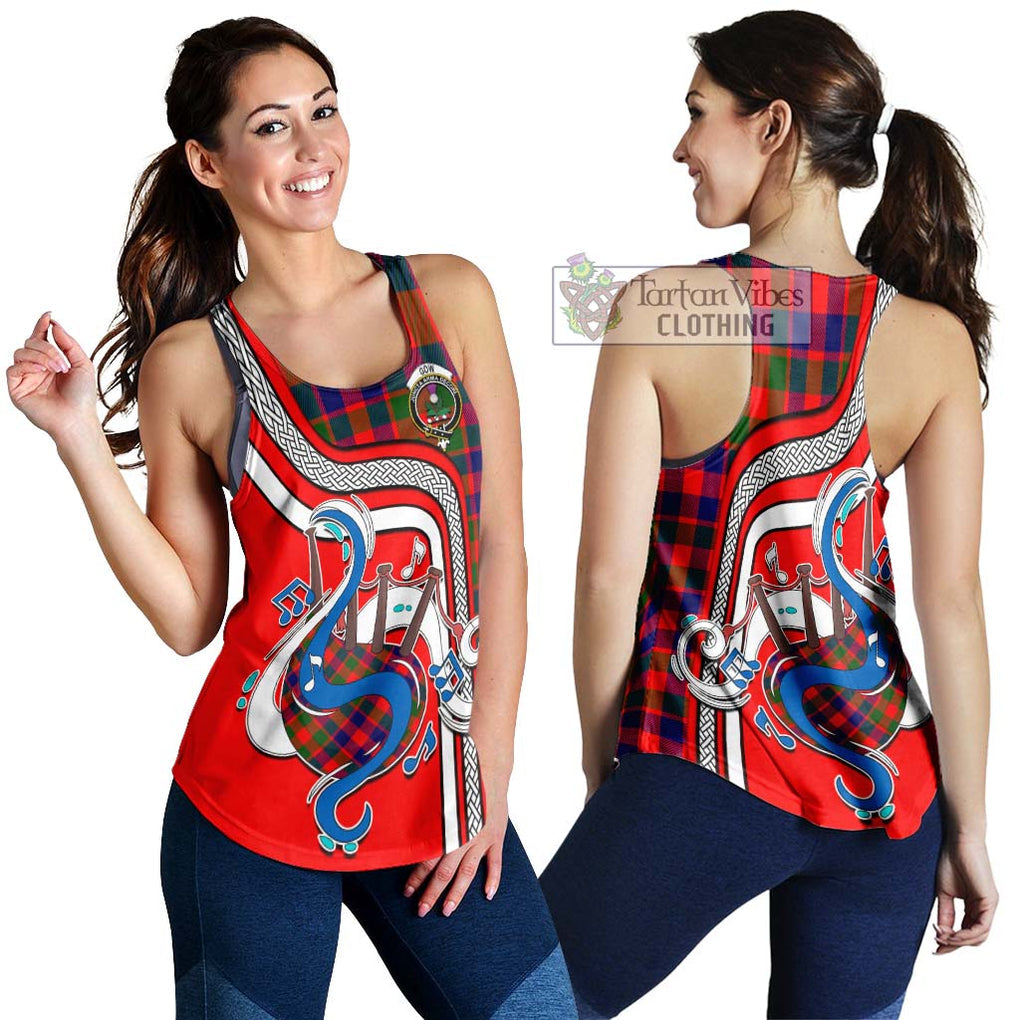 Gow of Skeoch Tartan Women's Racerback Tanks with Epic Bagpipe Style 4XL - Tartanvibesclothing Shop