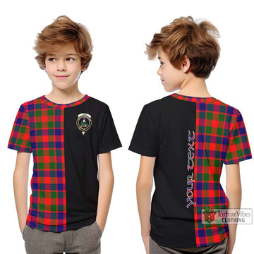 Gow of Skeoch Tartan Kid T-Shirt with Family Crest and Half Of Me Style