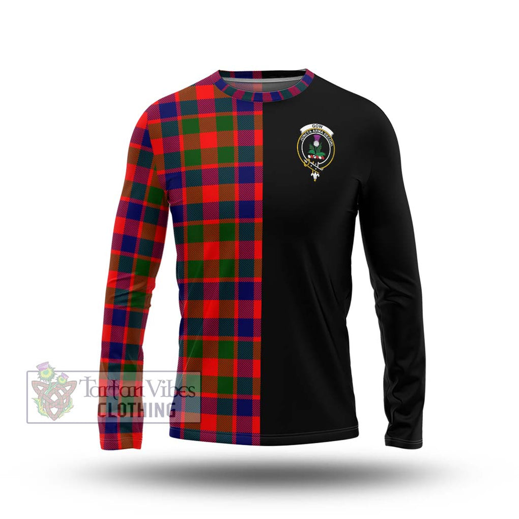 Gow of Skeoch Tartan Long Sleeve T-Shirt with Family Crest and Half Of Me Style Unisex - Tartanvibesclothing Shop