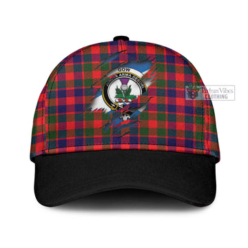 Gow of Skeoch Tartan Classic Cap with Family Crest In Me Style