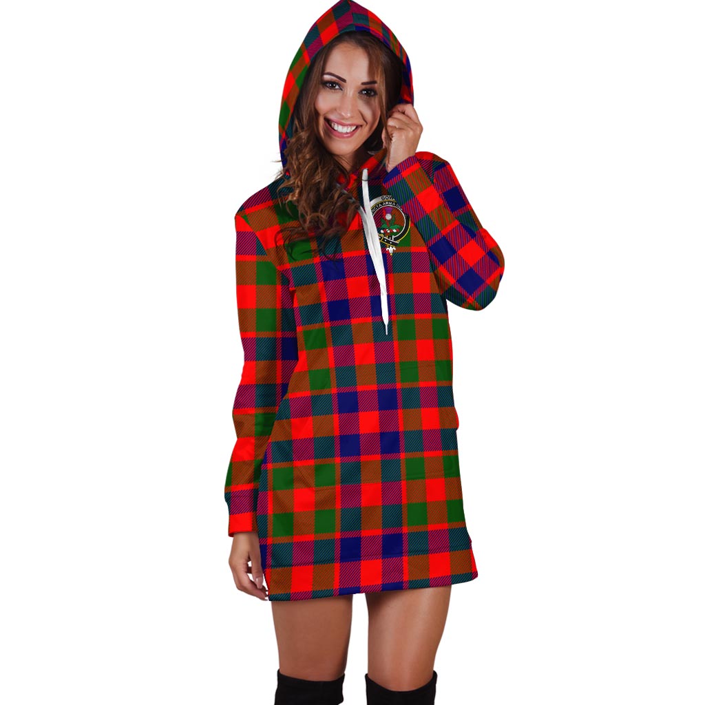 Gow of Skeoch Tartan Hoodie Dress with Family Crest - Tartan Vibes Clothing