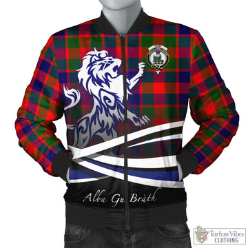 Gow of Skeoch Tartan Bomber Jacket with Alba Gu Brath Regal Lion Emblem