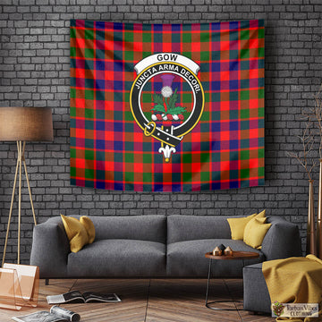 Gow of Skeoch Tartan Tapestry Wall Hanging and Home Decor for Room with Family Crest