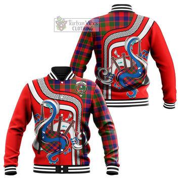 Gow of Skeoch Tartan Baseball Jacket with Epic Bagpipe Style