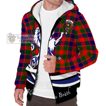 Gow of Skeoch Tartan Sherpa Hoodie with Alba Gu Brath Regal Lion Emblem