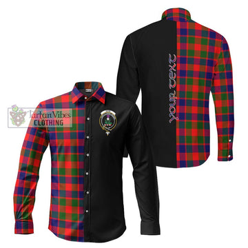 Gow of Skeoch Tartan Long Sleeve Button Shirt with Family Crest and Half Of Me Style