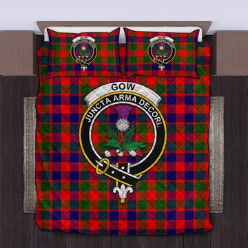 Gow of Skeoch Tartan Quilt Bed Set with Family Crest