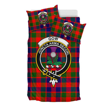 Gow of Skeoch Tartan Bedding Set with Family Crest