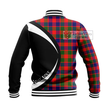 Gow of Skeoch Tartan Baseball Jacket with Family Crest Circle Style