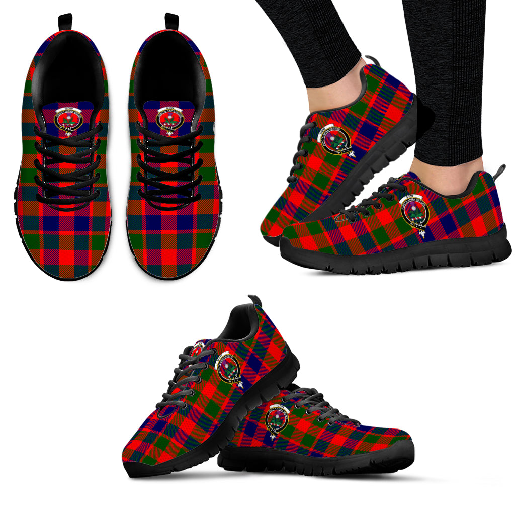 Gow of Skeoch Tartan Sneakers with Family Crest - Tartan Vibes Clothing