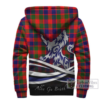 Gow of Skeoch Tartan Sherpa Hoodie with Alba Gu Brath Regal Lion Emblem