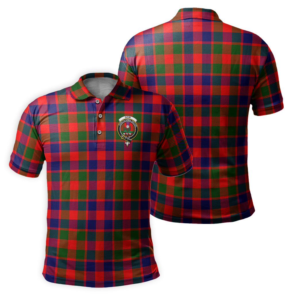 Gow of Skeoch Tartan Men's Polo Shirt with Family Crest - Tartan Vibes Clothing