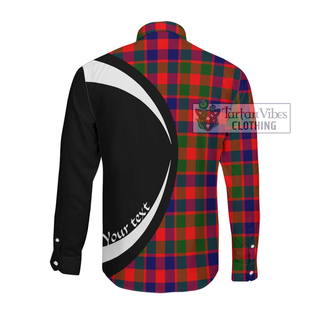 Gow of Skeoch Tartan Long Sleeve Button Up with Family Crest Circle Style Men's Shirt - Tartan Vibes Clothing