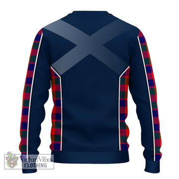 Gow of Skeoch Tartan Ugly Sweater with Family Crest and Lion Rampant Vibes Sport Style