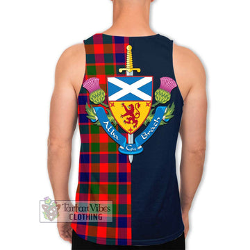 Gow of Skeoch Tartan Men's Tank Top Alba with Scottish Lion Royal Arm Half Style