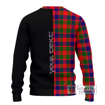 Gow of Skeoch Tartan Ugly Sweater with Family Crest and Half Of Me Style