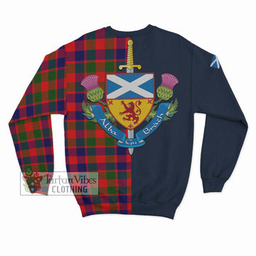 Gow of Skeoch Tartan Sweatshirt Alba with Scottish Lion Royal Arm Half Style