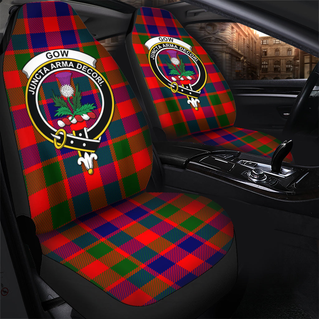 Gow of Skeoch Tartan Car Seat Cover with Family Crest - Tartanvibesclothing