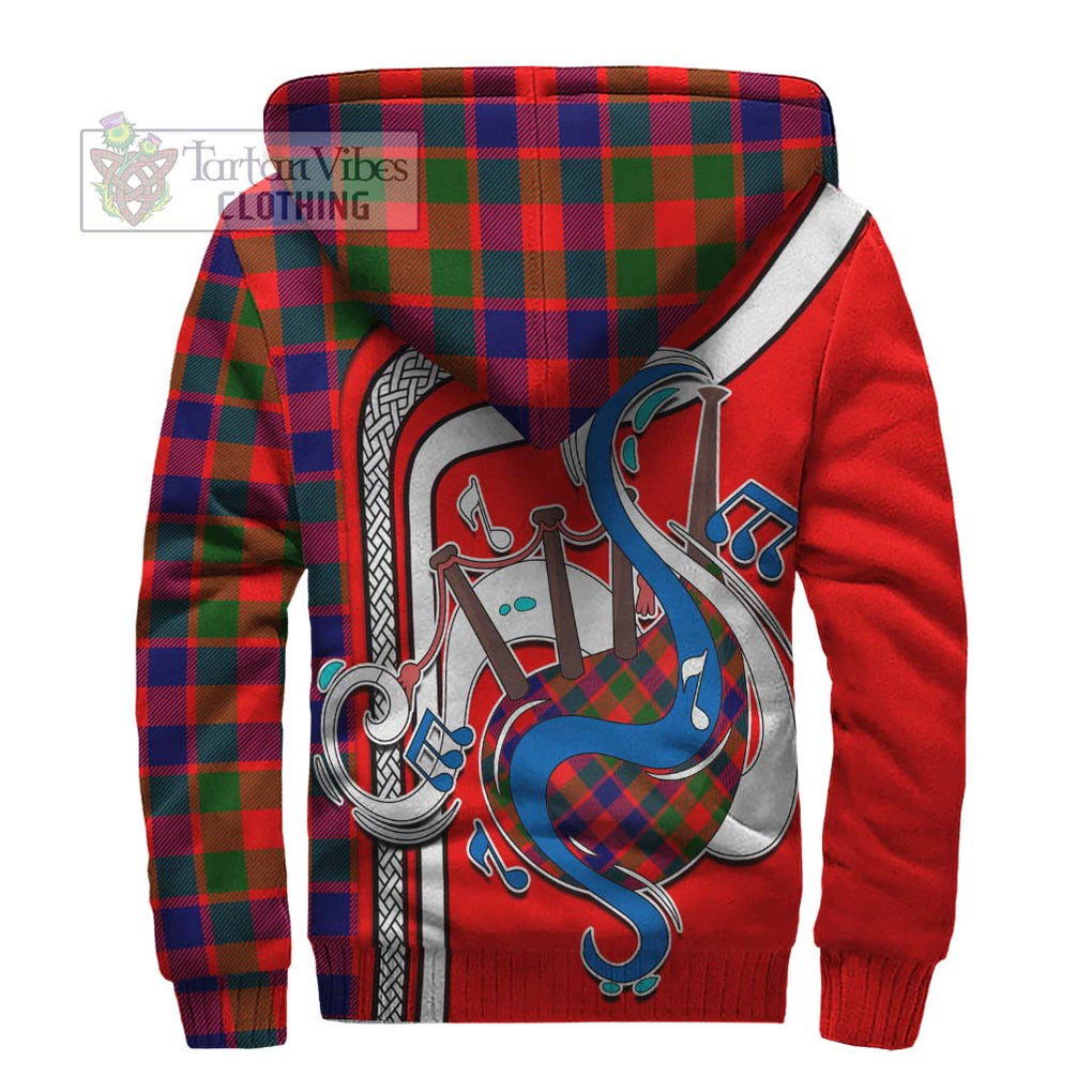 Gow of Skeoch Tartan Sherpa Hoodie with Epic Bagpipe Style - Tartanvibesclothing Shop