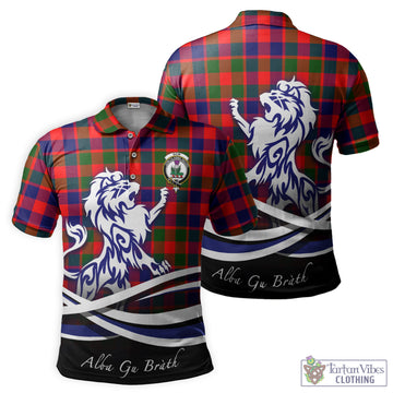 Gow of Skeoch Tartan Polo Shirt with Alba Gu Brath Regal Lion Emblem