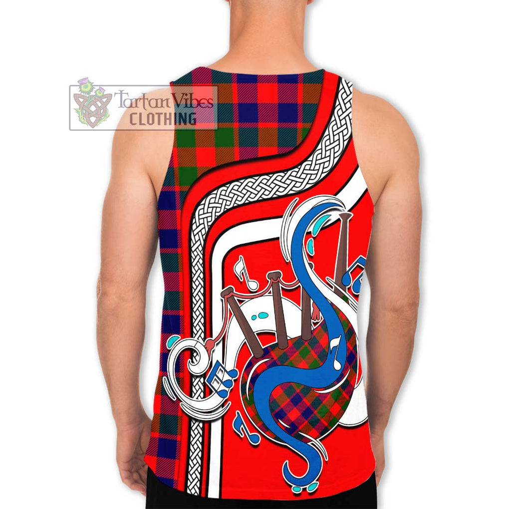 Gow of Skeoch Tartan Men's Tank Top with Epic Bagpipe Style - Tartanvibesclothing Shop