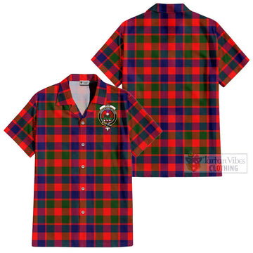 Gow of Skeoch Tartan Cotton Hawaiian Shirt with Family Crest