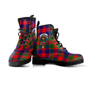 Gow of Skeoch Tartan Leather Boots with Family Crest