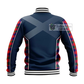 Gow of Skeoch Tartan Baseball Jacket with Family Crest and Lion Rampant Vibes Sport Style