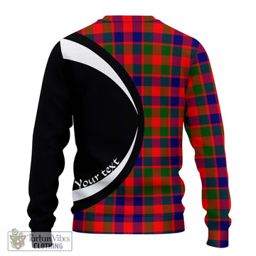 Gow of Skeoch Tartan Ugly Sweater with Family Crest Circle Style