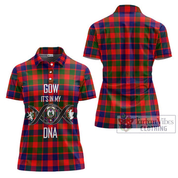 Gow of Skeoch Tartan Women's Polo Shirt with Family Crest DNA In Me Style