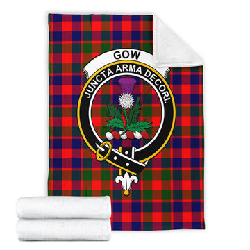 Gow of Skeoch Tartan Blanket with Family Crest