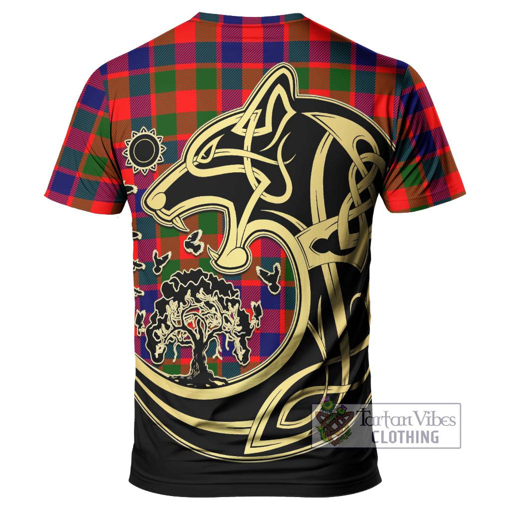 Gow of Skeoch Tartan T-Shirt with Family Crest Celtic Wolf Style - Tartan Vibes Clothing