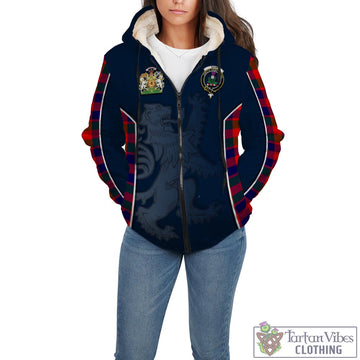 Gow of Skeoch Tartan Sherpa Hoodie with Family Crest and Lion Rampant Vibes Sport Style