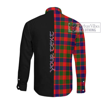 Gow of Skeoch Tartan Long Sleeve Button Shirt with Family Crest and Half Of Me Style