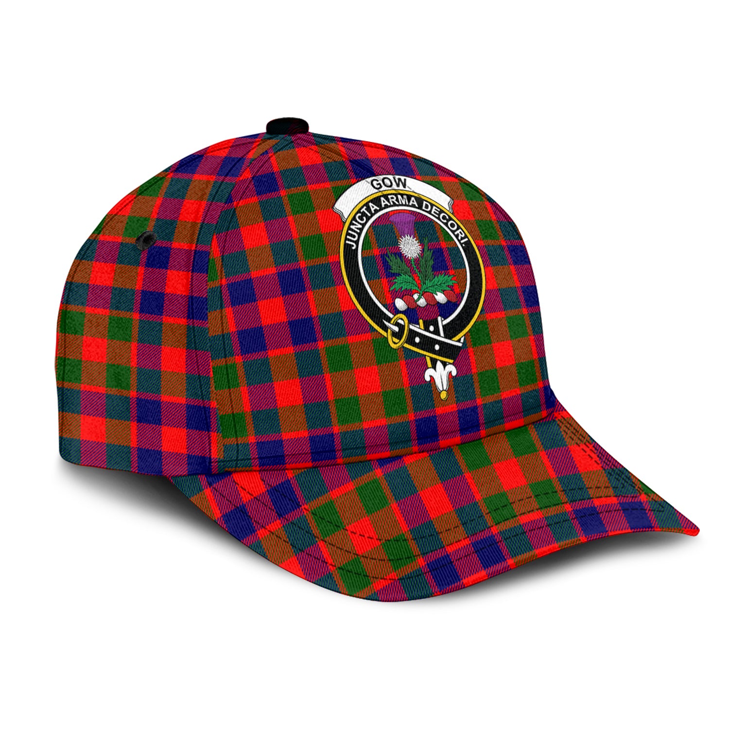 Gow of Skeoch Tartan Classic Cap with Family Crest - Tartan Vibes Clothing