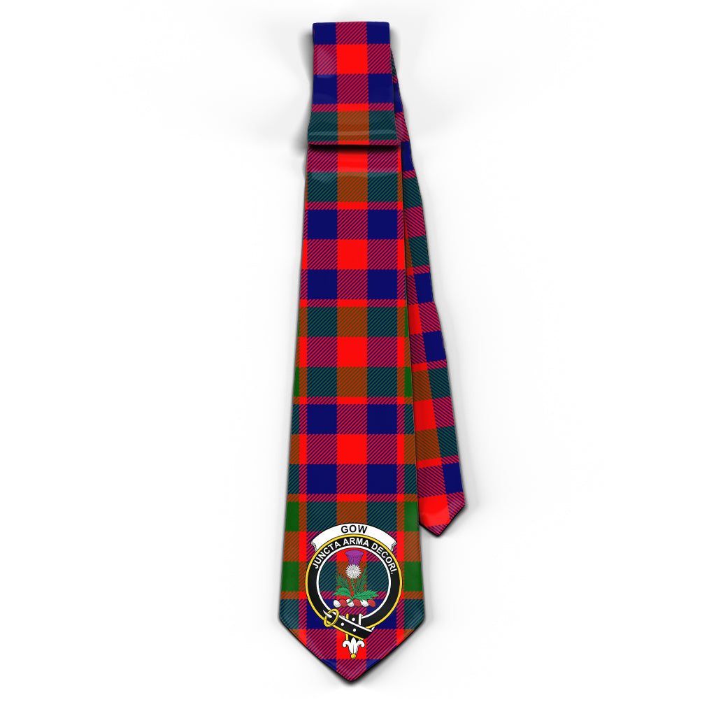 Gow of Skeoch Tartan Classic Necktie with Family Crest - Tartan Vibes Clothing