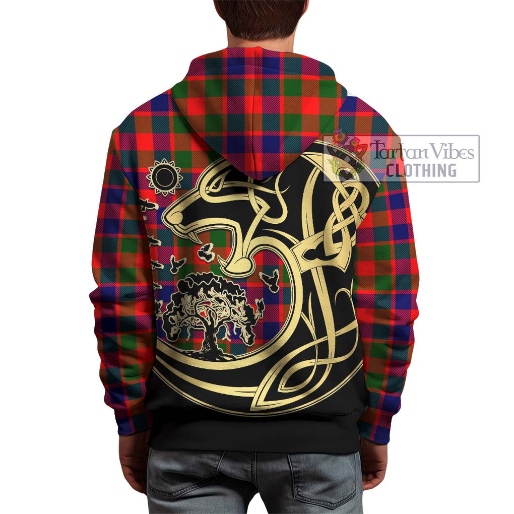 Gow of Skeoch Tartan Hoodie with Family Crest Celtic Wolf Style - Tartan Vibes Clothing