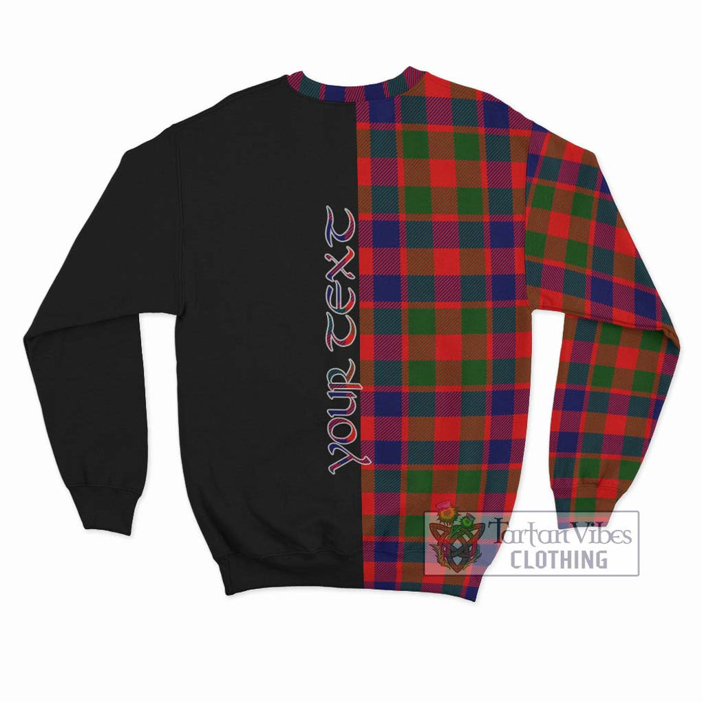 Gow of Skeoch Tartan Sweatshirt with Family Crest and Half Of Me Style - Tartanvibesclothing Shop