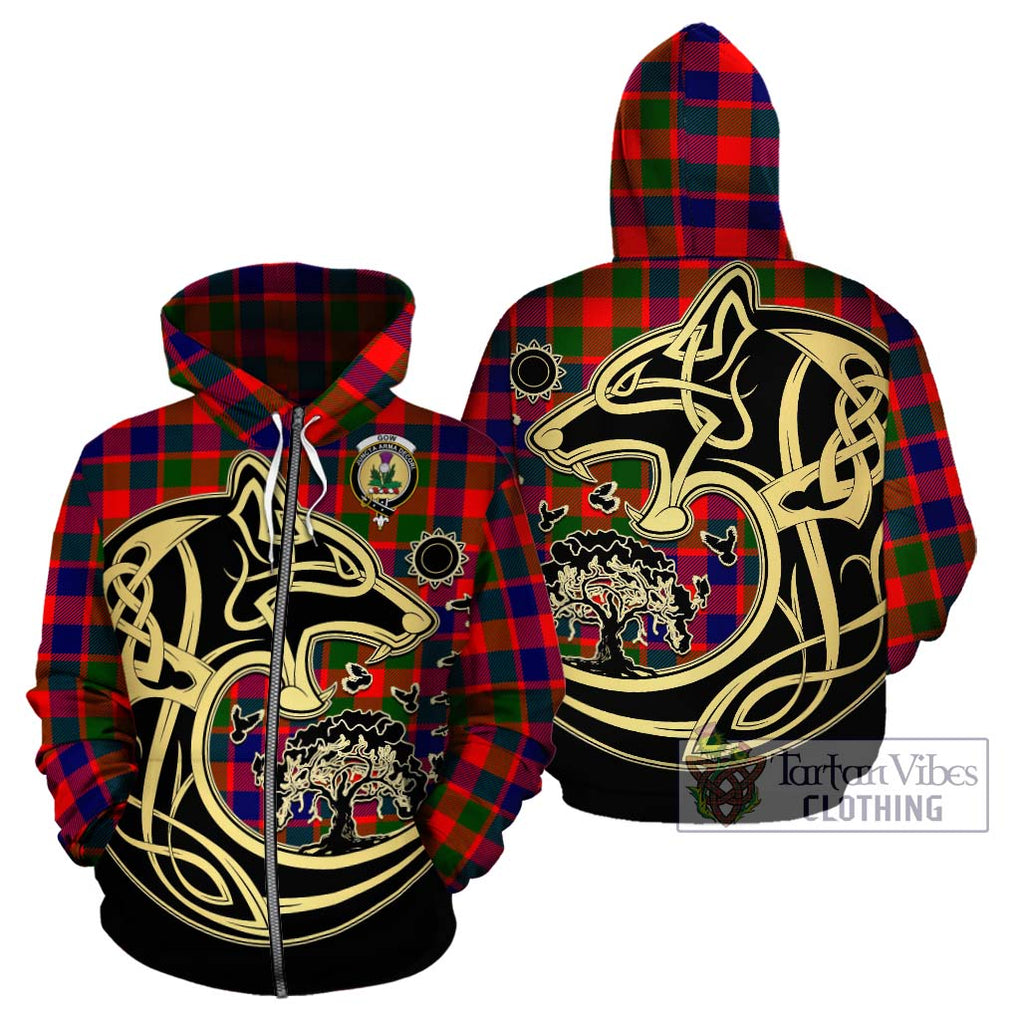 Gow of Skeoch Tartan Hoodie with Family Crest Celtic Wolf Style - Tartan Vibes Clothing