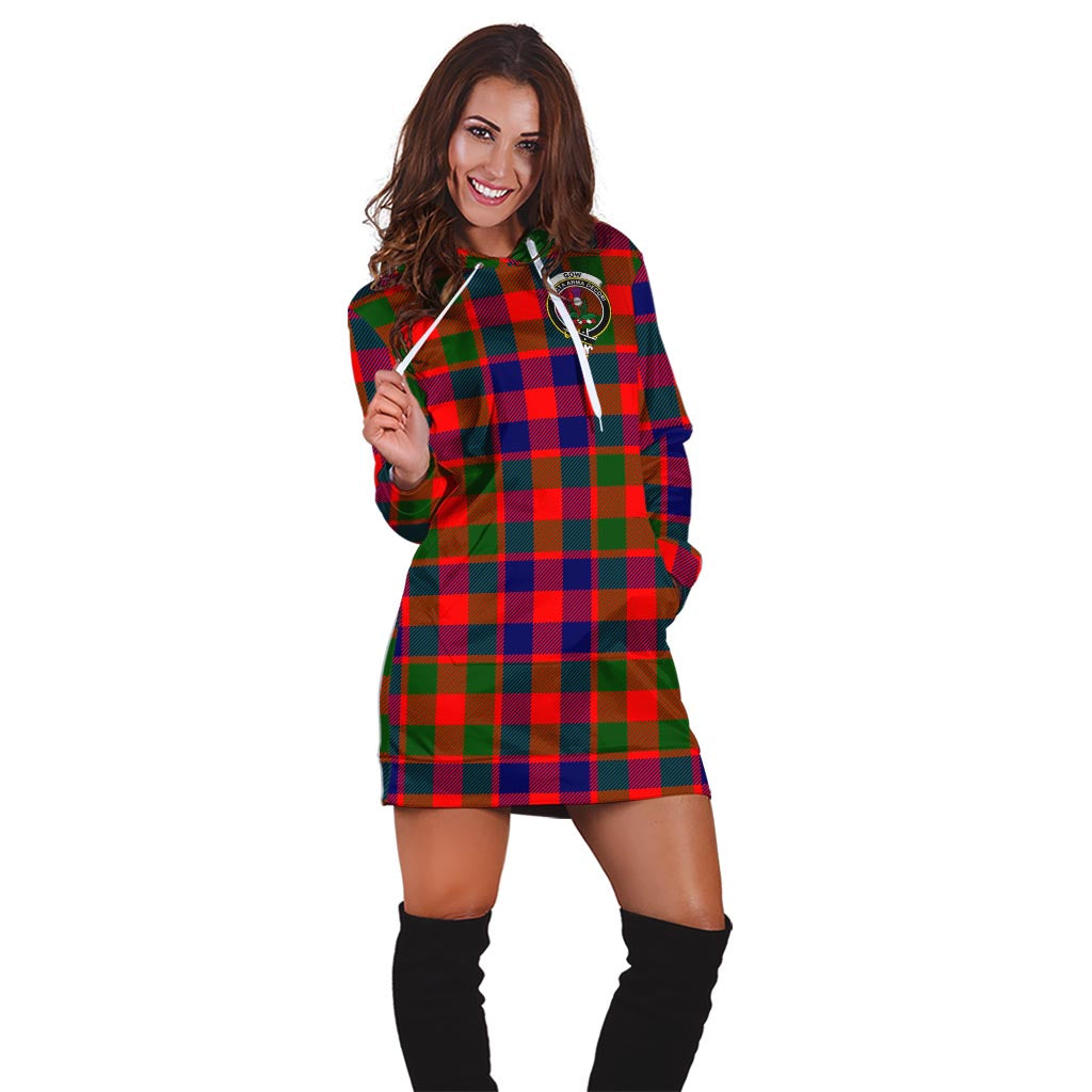 Gow of Skeoch Tartan Hoodie Dress with Family Crest - Tartan Vibes Clothing