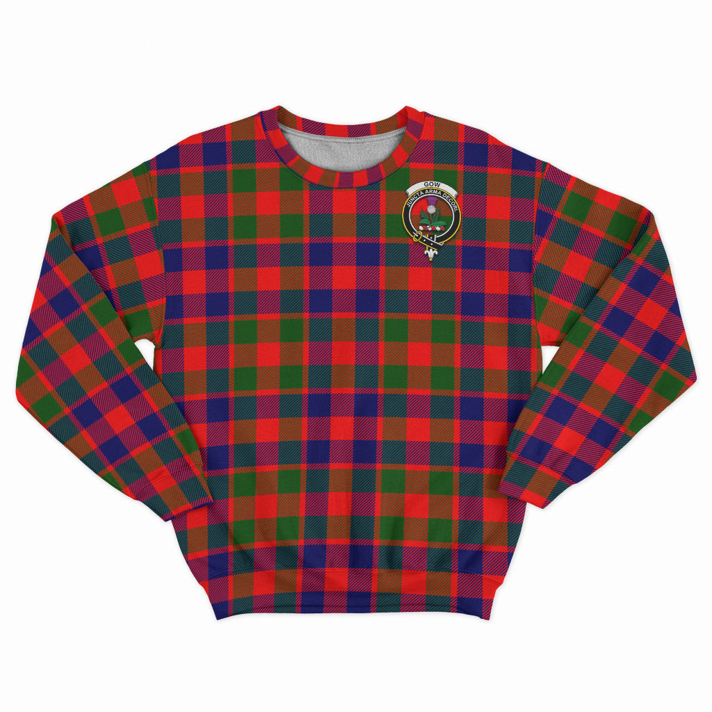 Gow of Skeoch Tartan Sweatshirt with Family Crest - Tartan Vibes Clothing