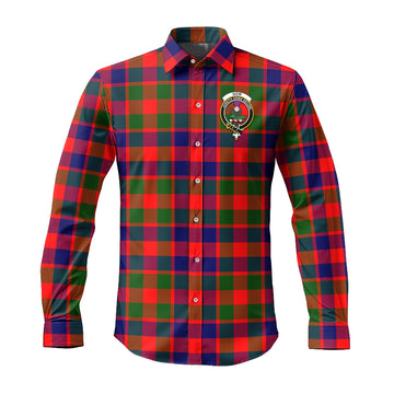 Gow of Skeoch Tartan Long Sleeve Button Up Shirt with Family Crest