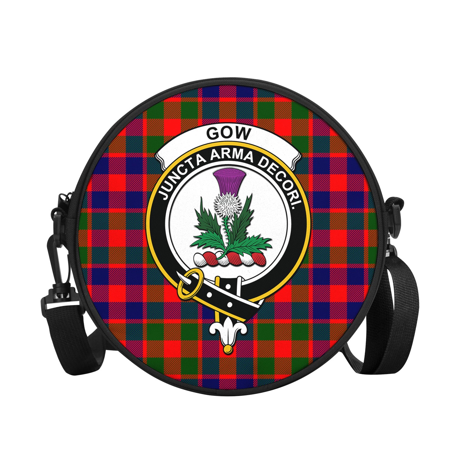 gow-of-skeoch-tartan-round-satchel-bags-with-family-crest