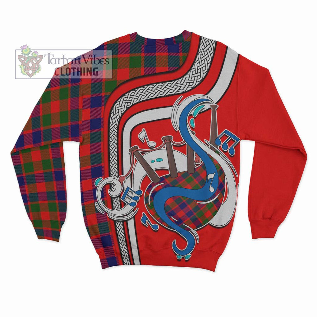 Tartan Vibes Clothing Gow of Skeoch Tartan Sweatshirt with Epic Bagpipe Style