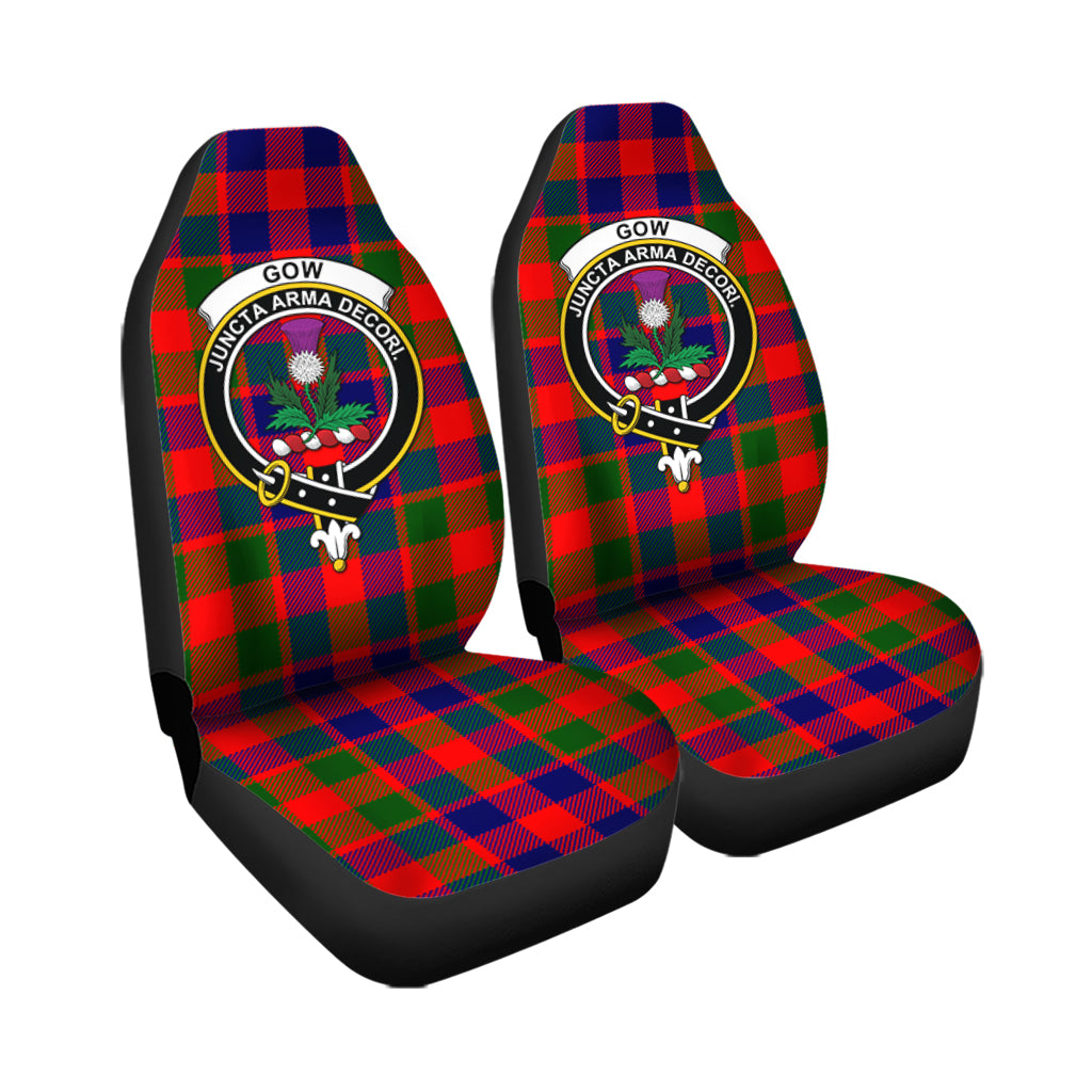 Gow of Skeoch Tartan Car Seat Cover with Family Crest - Tartanvibesclothing