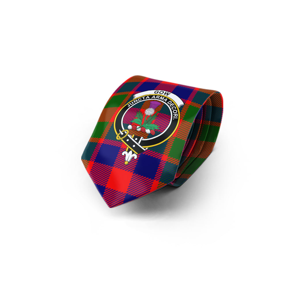 Gow of Skeoch Tartan Classic Necktie with Family Crest - Tartan Vibes Clothing